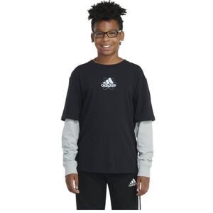 Adidas boys long sleeve shirt Boys adidas Atomic Layered Long Sleeve Tee L14/16